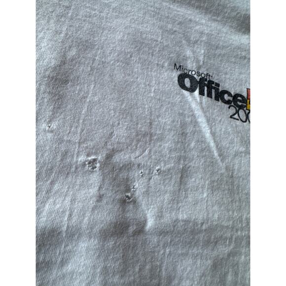Vintage Y2K 2000 Microsoft Office Tech Promo XL White Fruit of the Loom T-shirt - Picture 4 of 7